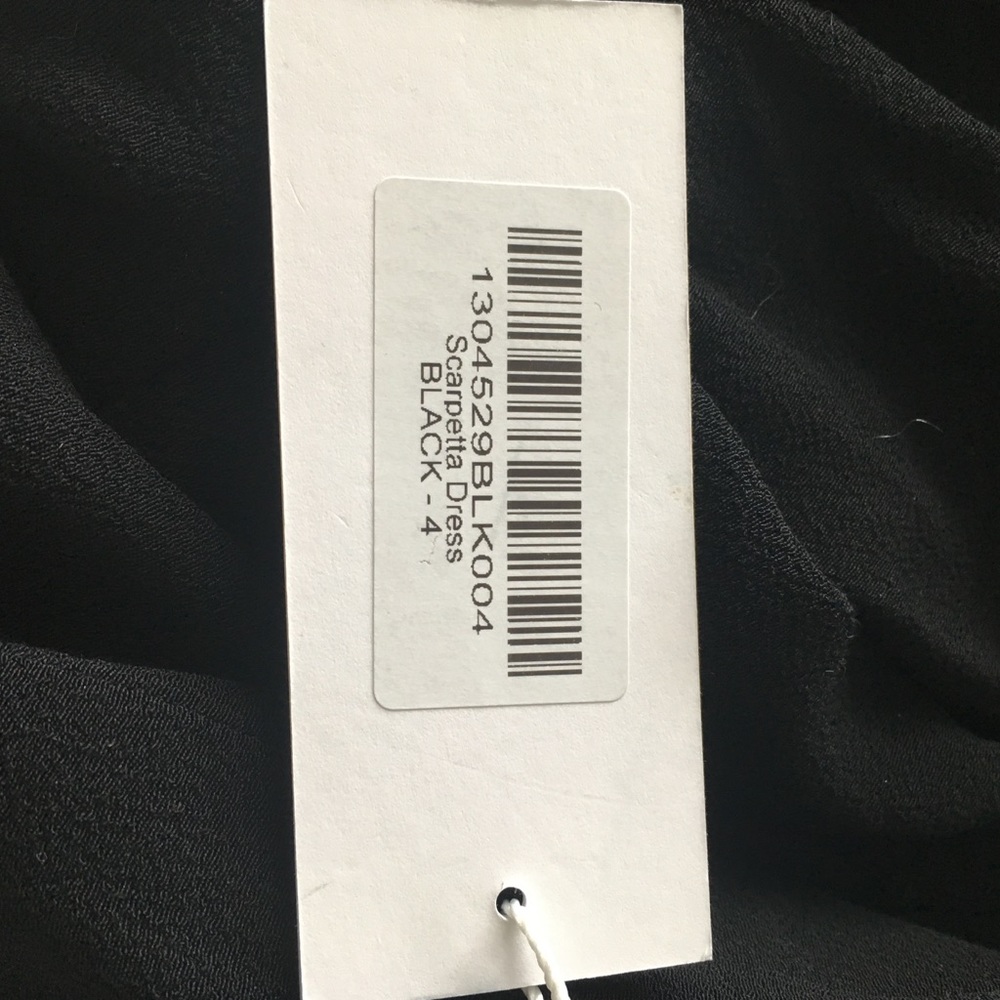 Reformation Scarpetta Mini Black Dress NEW - Picture 7 of 7